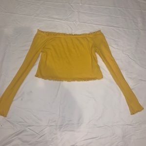 yellow crop top